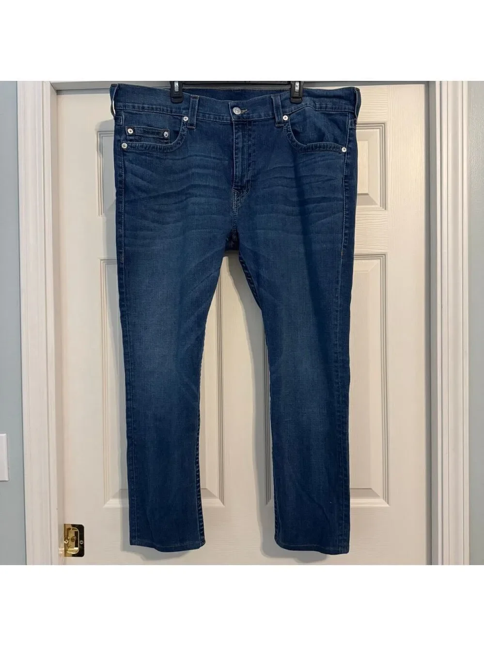 True Religion Rocco Relaxed Skinny Jeans Blue Size 44 No Flap